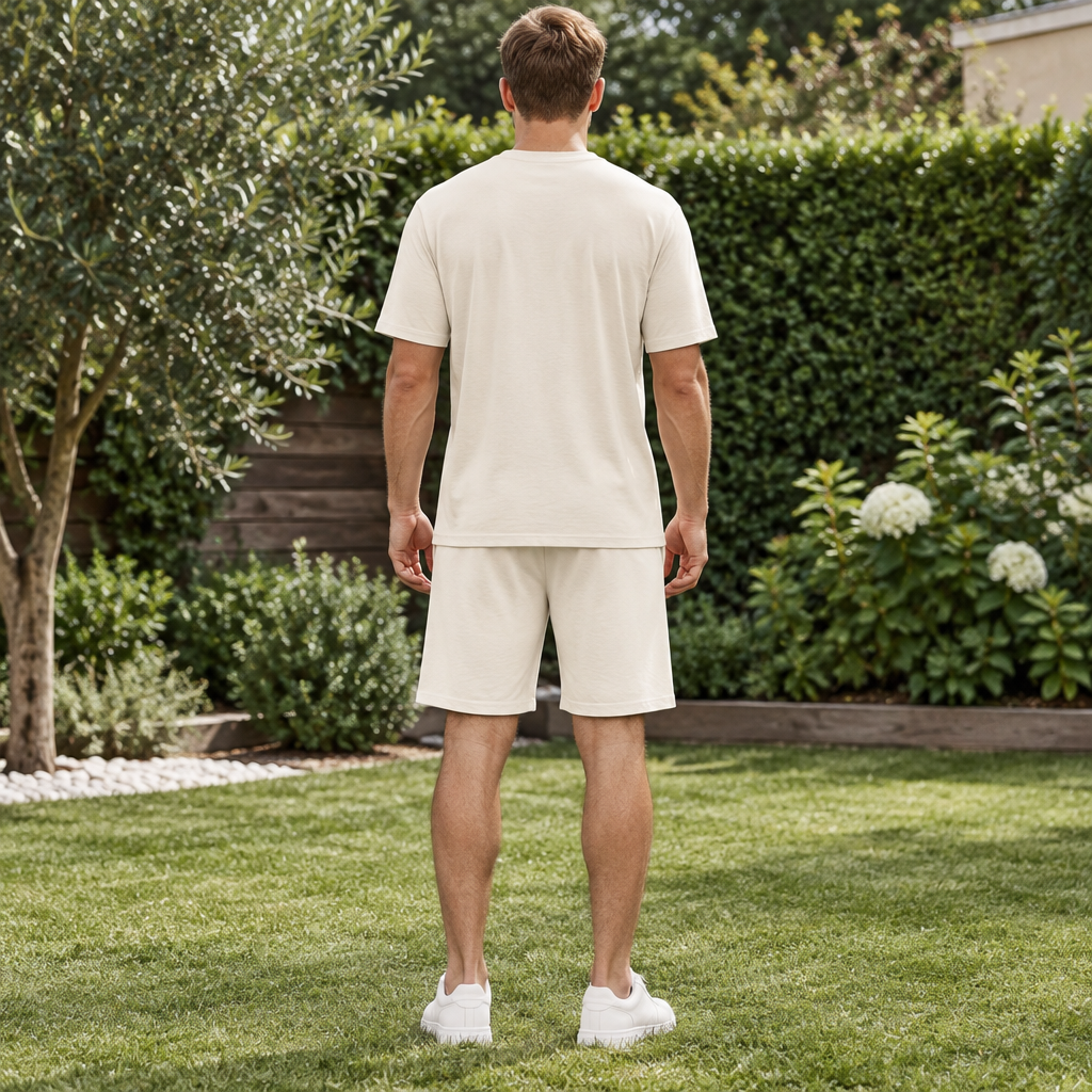 Men's Summer Tracksuit Set - 2-Piece Short Sleeve O-Neck Running Suit Plus Size T-shirt