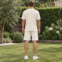 Men's Summer Tracksuit Set - 2-Piece Short Sleeve O-Neck Running Suit Plus Size T-shirt