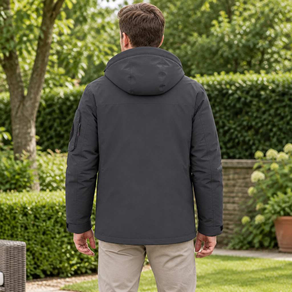 Winter heren outdoor winddichte warme reisjas met capuchon, casual modieuze sportwaterdichte klim- en trekjas herenmantel
