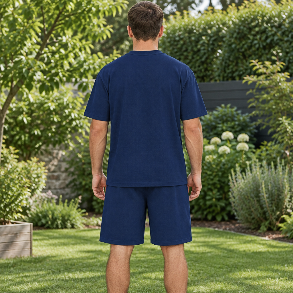 Men's Summer Tracksuit Set - 2-Piece Short Sleeve O-Neck Running Suit Plus Size T-shirt