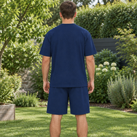 Men's Summer Tracksuit Set - 2-Piece Short Sleeve O-Neck Running Suit Plus Size T-shirt