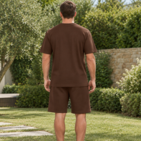 Men's Summer Tracksuit Set - 2-Piece Short Sleeve O-Neck Running Suit Plus Size T-shirt