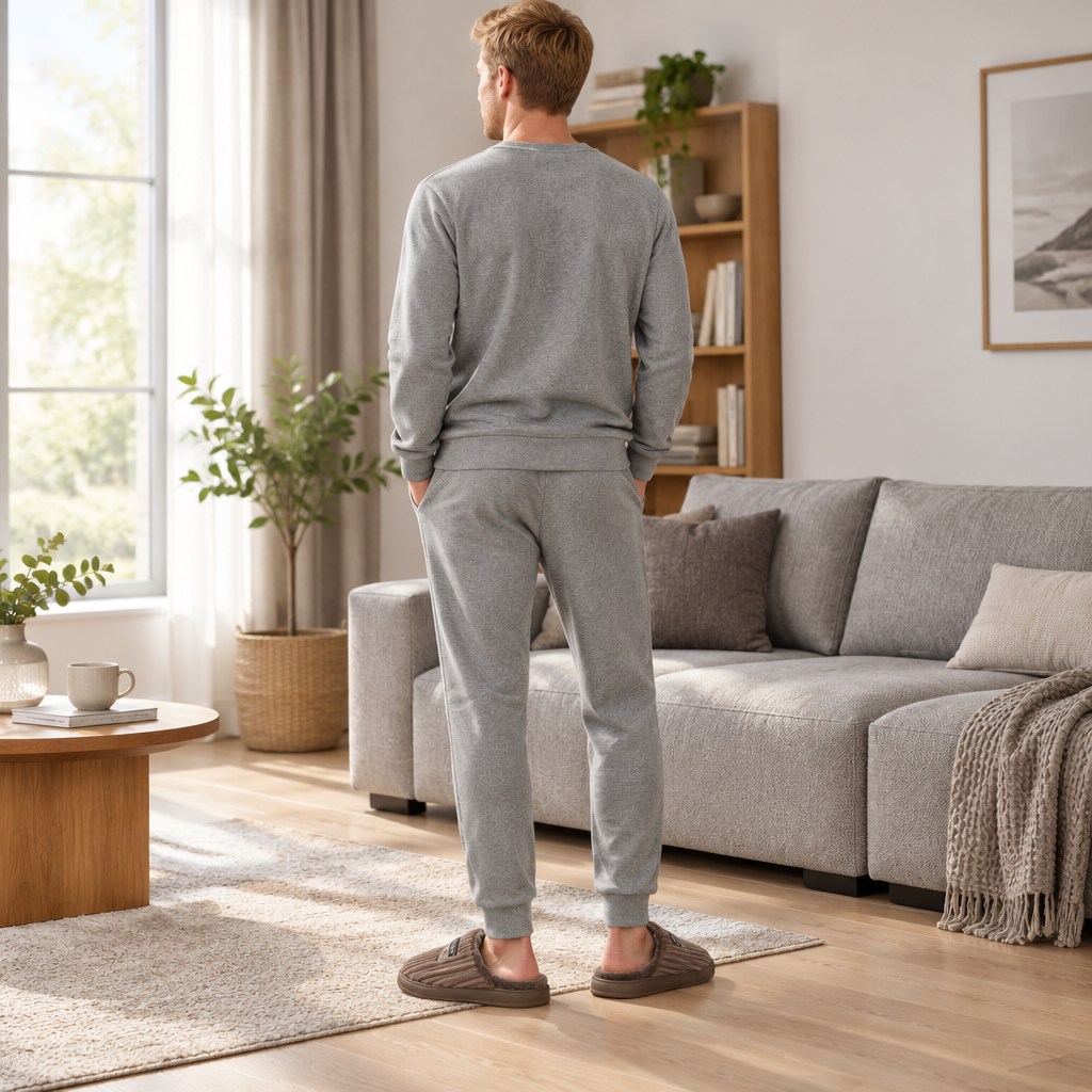 Experience Ultimate Comfort with Men's Winter Suede Slippers