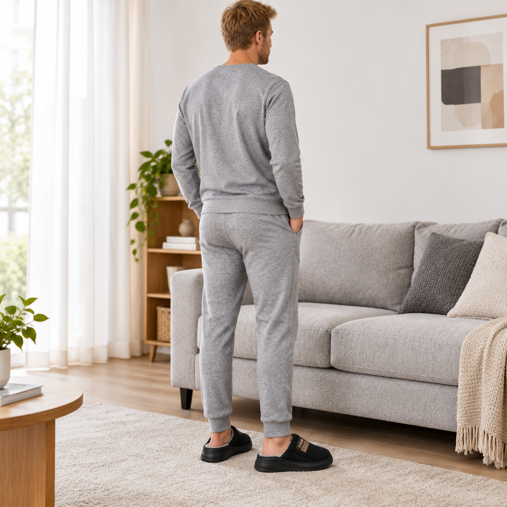 Experience Ultimate Comfort with Men's Winter Suede Slippers