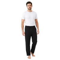 Men's Cotton Pyjama Pants with Pockets and Elastic Waist in Large Size