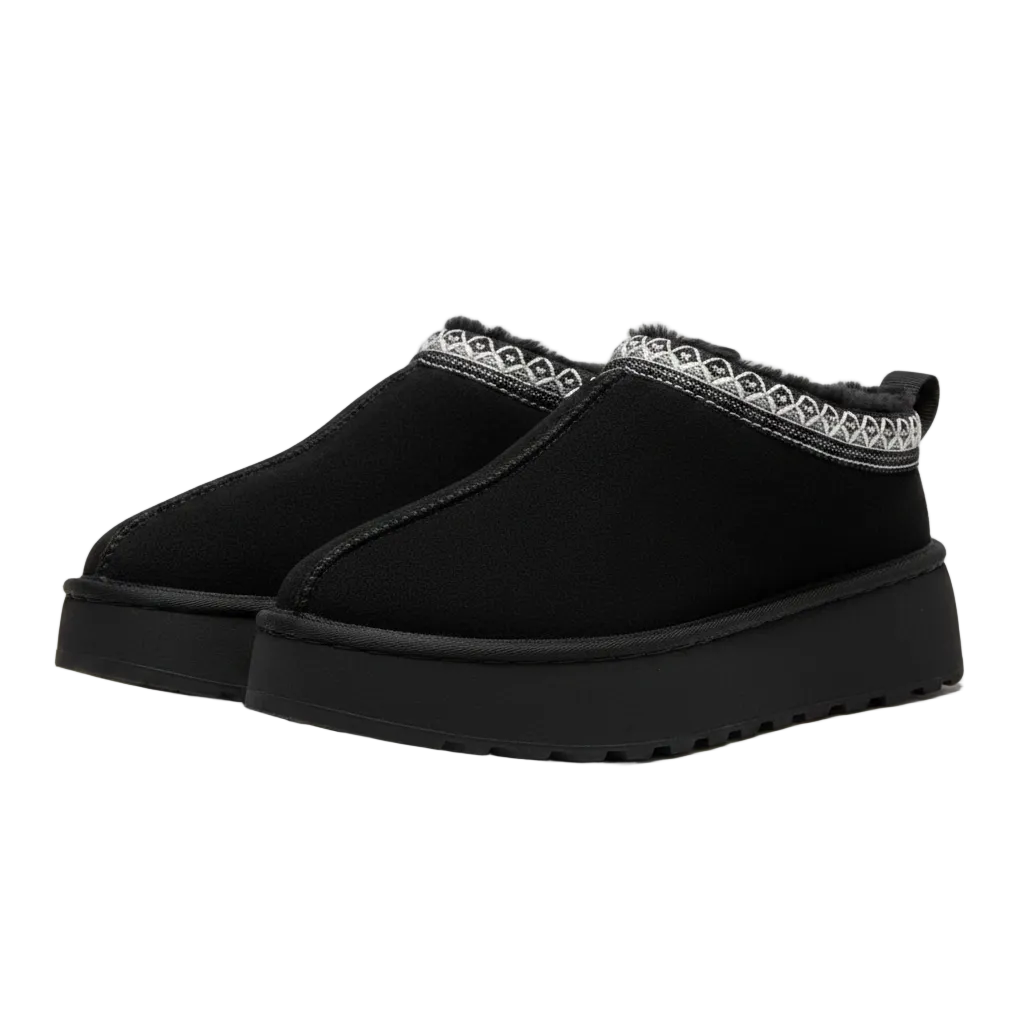 Black running shoes on a white background