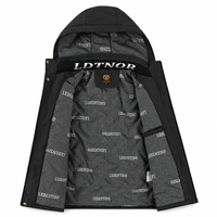 Winter heren outdoor winddichte warme reisjas met capuchon, casual modieuze sportwaterdichte klim- en trekjas herenmantel