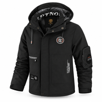 Winter heren outdoor winddichte warme reisjas met capuchon, casual modieuze sportwaterdichte klim- en trekjas herenmantel