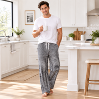Men's Cotton Plaid Pajama Pants - Comfortable & Stylish Casual Sleepwear