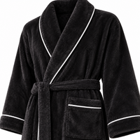Men's Cozy Flannel Robe - Plush Coral Fleece for Ultimate Home Comfort