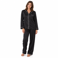 Women’s Long-Sleeve Pyjama Set with Contrast Piping
