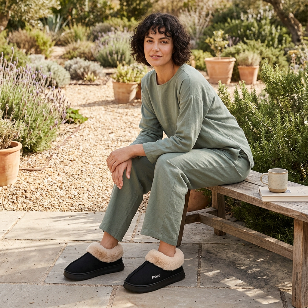 Winter Warm Plush Cotton Slippers for Cozy Comfort
