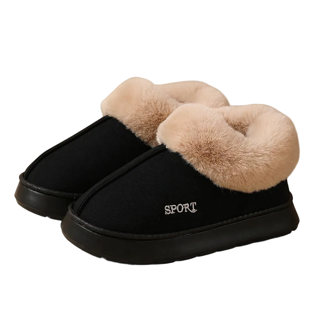 Winter Warm Plush Cotton Slippers for Cozy Comfort
