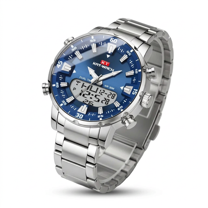 KAT-WACH Men's Luxury Waterproof Quartz Watch 2024 - High Quality Digital Wrist Watch