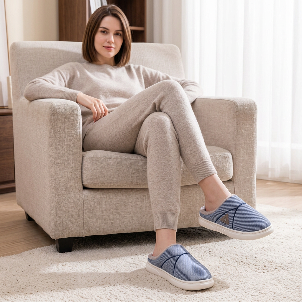 Cozy Fleece Home Slippers – Warm Plush Comfort for Men and Women