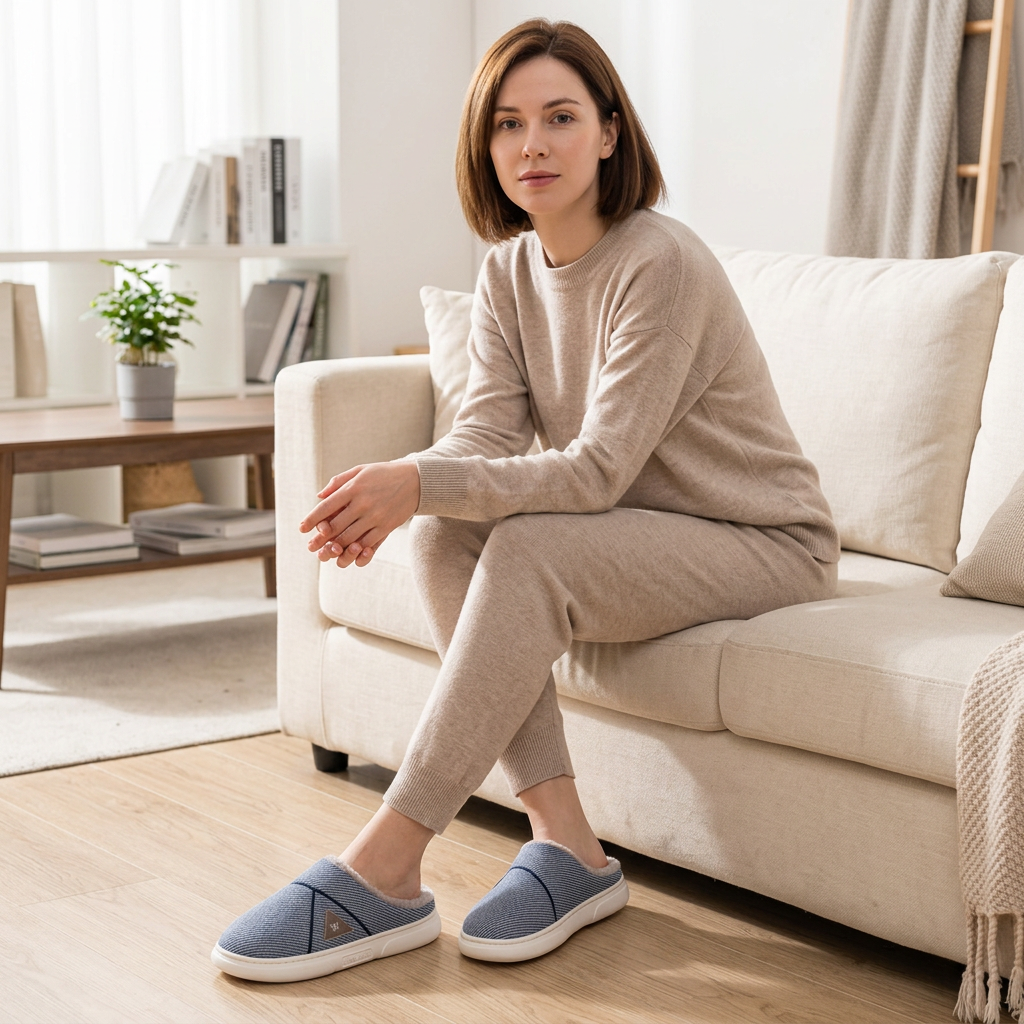 Cozy Fleece Home Slippers – Warm Plush Comfort for Men and Women