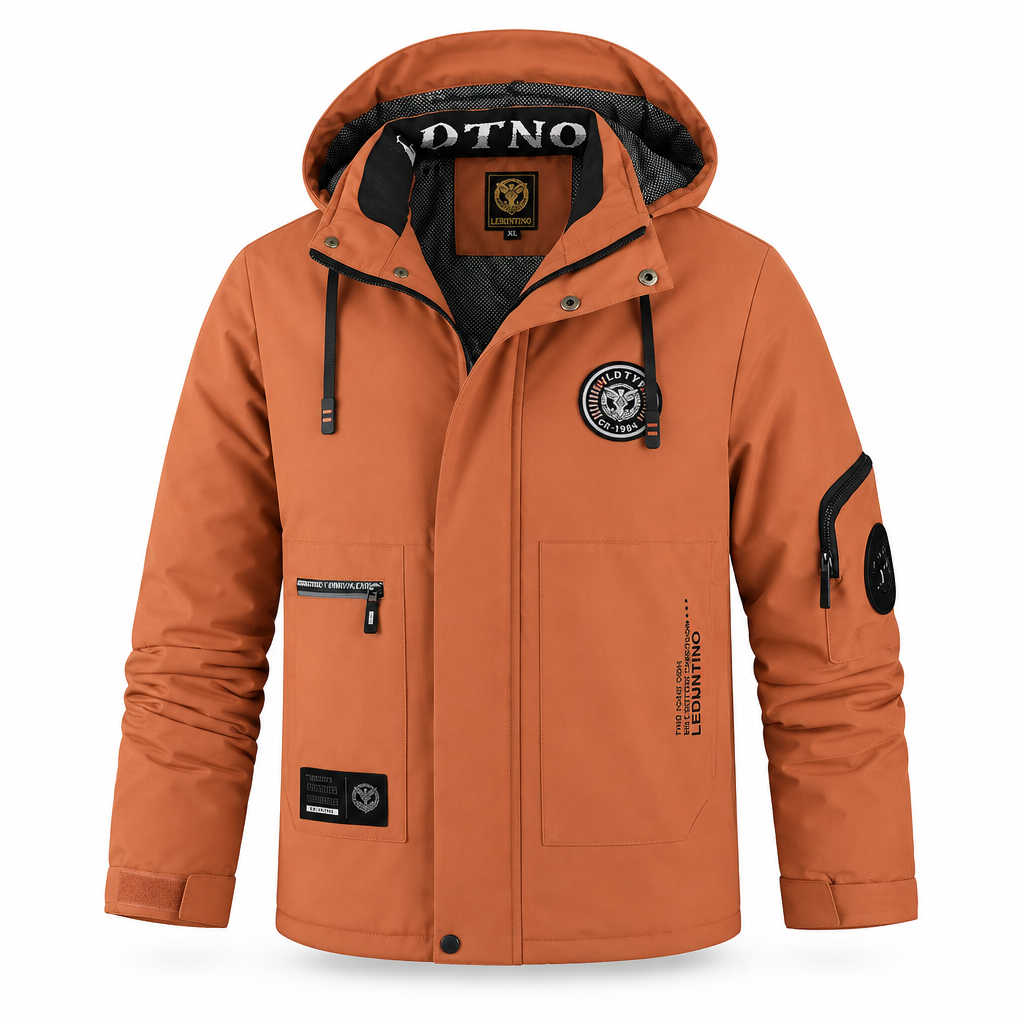 Winter heren outdoor winddichte warme reisjas met capuchon, casual modieuze sportwaterdichte klim- en trekjas herenmantel