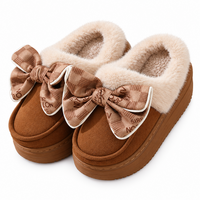 Cute Bowknot Plush Slippers: Your Go-To Winter Warmth for Cozy Nights