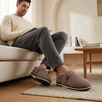 Men’s Plush Winter Slippers – Soft, Warm Indoor Shoes with Non-Slip Rubber Soles