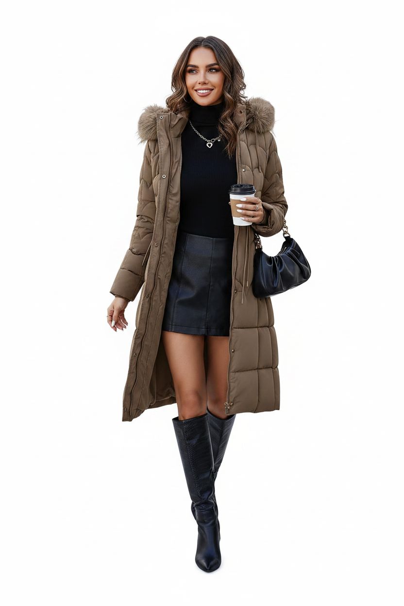 Stay Cozy and Stylish in Our Cotton-Padded Coat for Women
