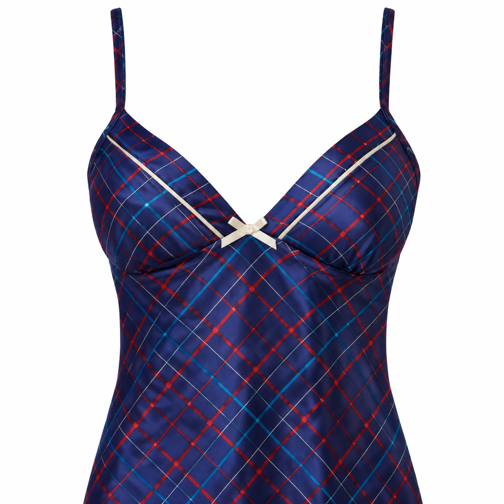 Ladies Satin Chemise Size 8 to 20 in Petit Fleur Print with Faggotting Trim