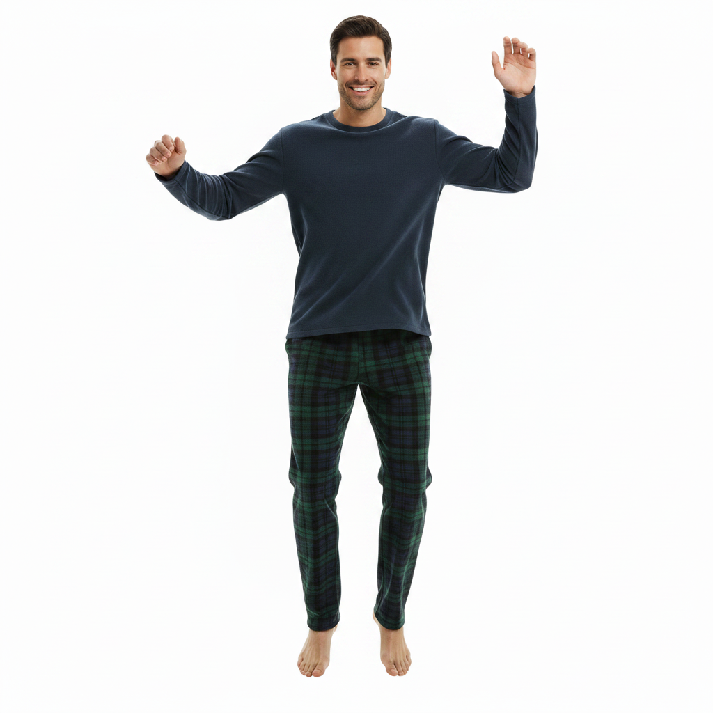 Green Long-Sleeve Fleece Pyjama Sets for Ultimate Comfort and Style
