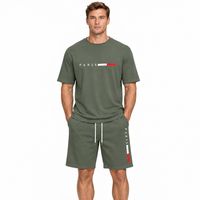 Men's Summer Tracksuit Set - 2-Piece Short Sleeve O-Neck Running Suit Plus Size T-shirt