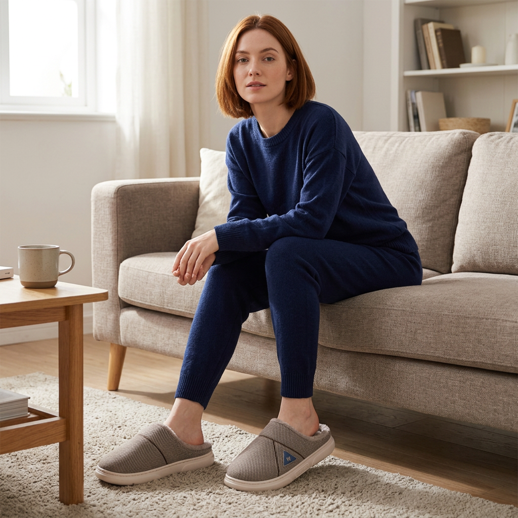 Cozy Fleece Home Slippers – Warm Plush Comfort for Men and Women