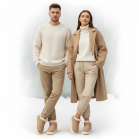 Bebealy Winter Men Slippers - Cozy and Stylish Indoor-Outdoor House Shoes