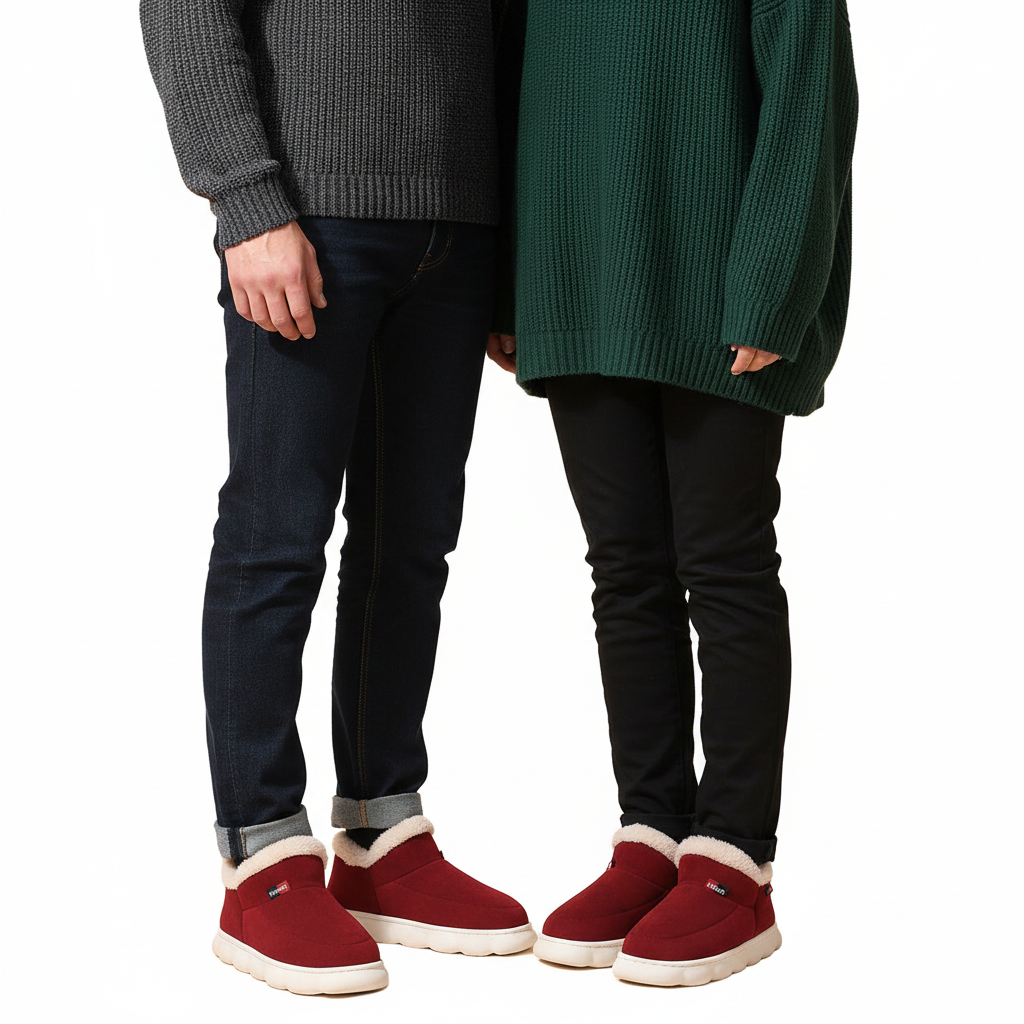 Bebealy Winter Men Slippers - Cozy and Stylish Indoor-Outdoor House Shoes