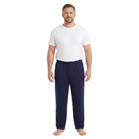 Men's Cotton Pyjama Pants with Pockets and Elastic Waist in Large Size