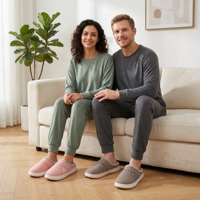 Cozy Fleece Home Slippers – Warm Plush Comfort for Men and Women