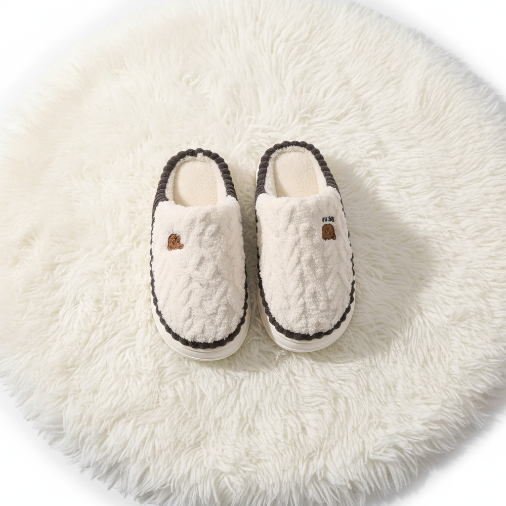 Cozy Winter Furry Slippers for Couples – Stay Warm and Comfortable Indoors