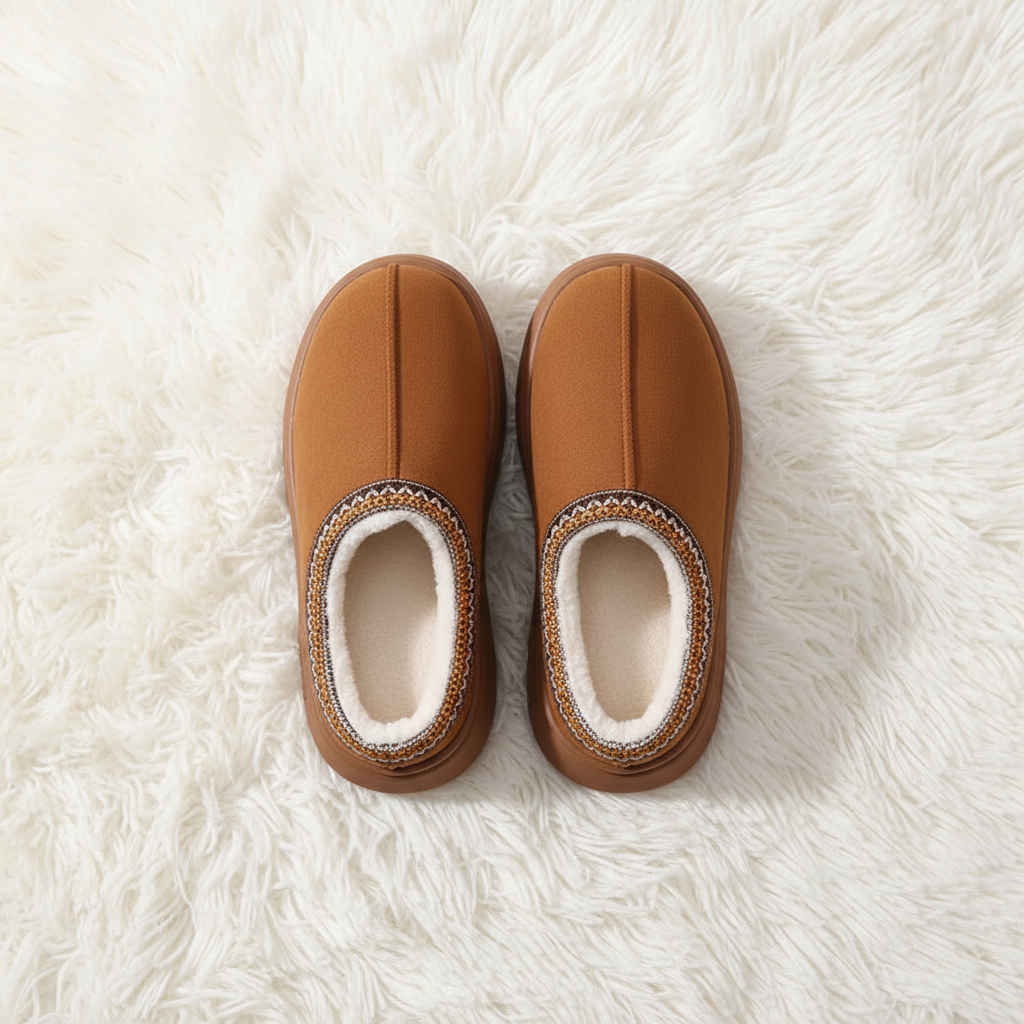 Men's Faux Suede Home Slippers - Comfortable & Stylish Indoor Footwear
