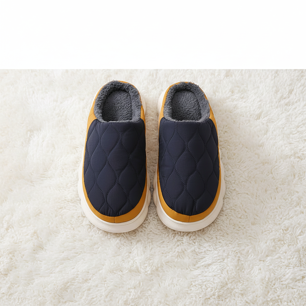 Bebealy Winter Men Slippers - Cozy and Stylish Indoor-Outdoor House Shoes