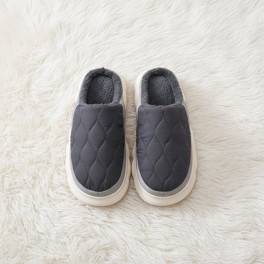 Bebealy Winter Men Slippers - Cozy and Stylish Indoor-Outdoor House Shoes