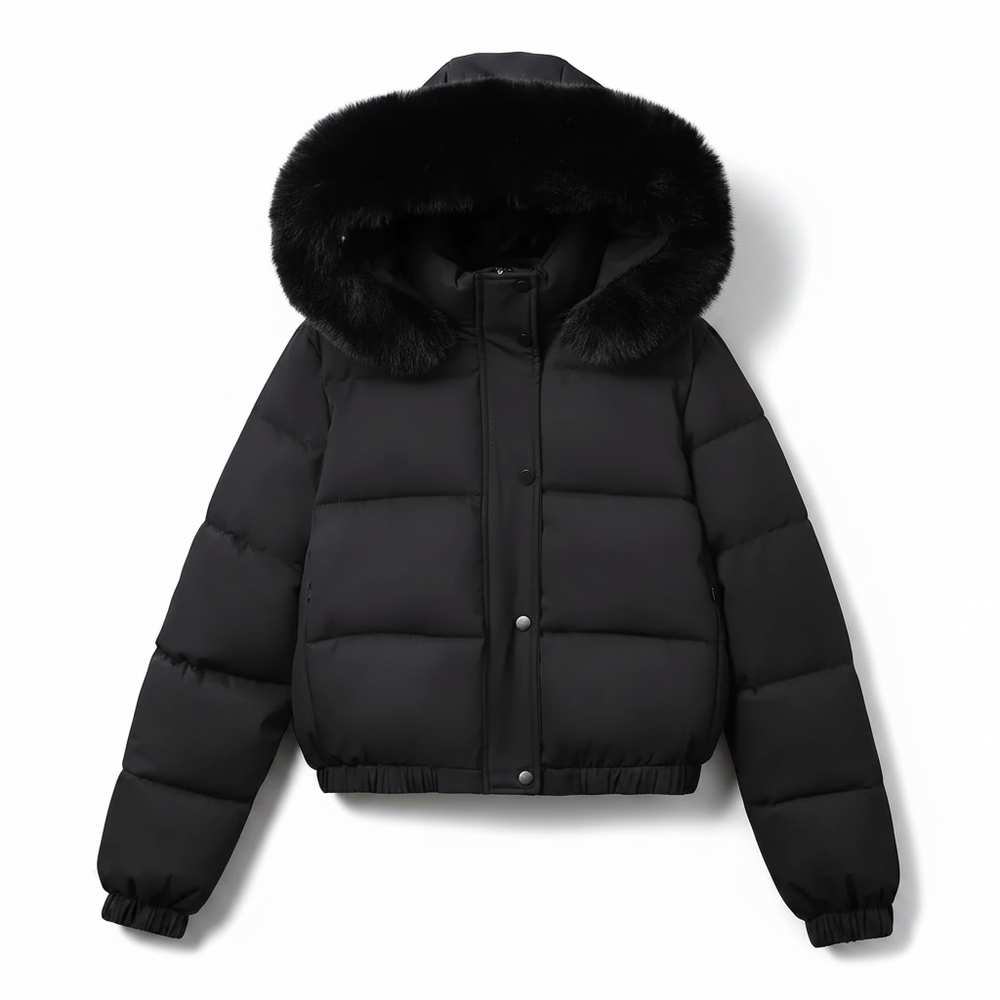 Elevate Your Style with Our Women's Cropped Padded Coat