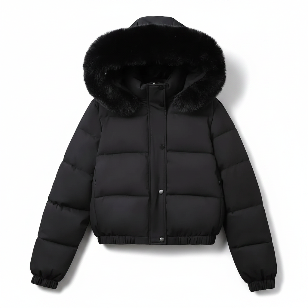 Elevate Your Style with Our Women's Cropped Padded Coat