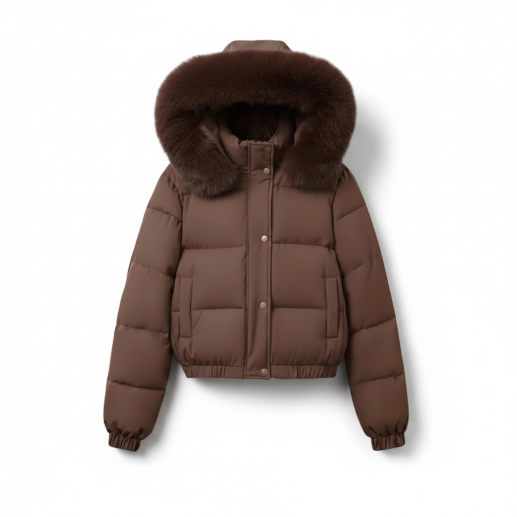 Elevate Your Style with Our Women's Cropped Padded Coat