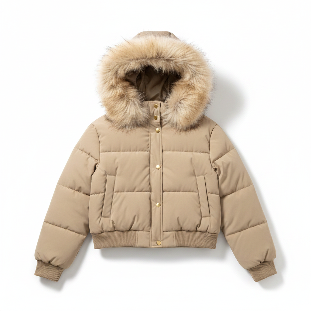 Elevate Your Style with Our Women's Cropped Padded Coat