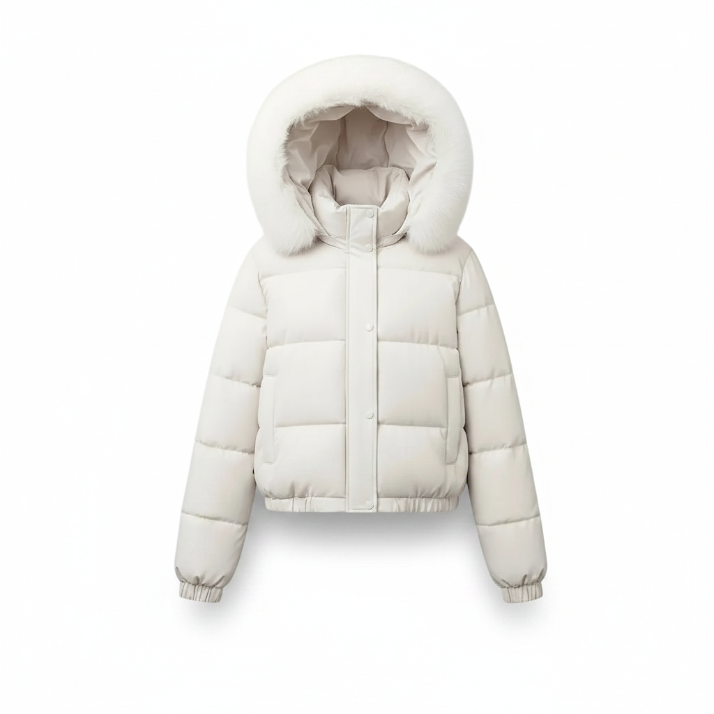 Elevate Your Style with Our Women's Cropped Padded Coat
