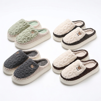 Cute Bear Plush Slippers: Warm and Stylish Fleece Shoes for Cozy Living
