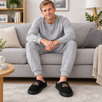 Experience Ultimate Comfort with Men's Winter Suede Slippers