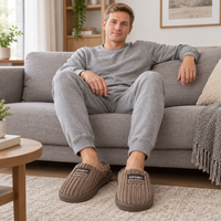 Experience Ultimate Comfort with Men's Winter Suede Slippers