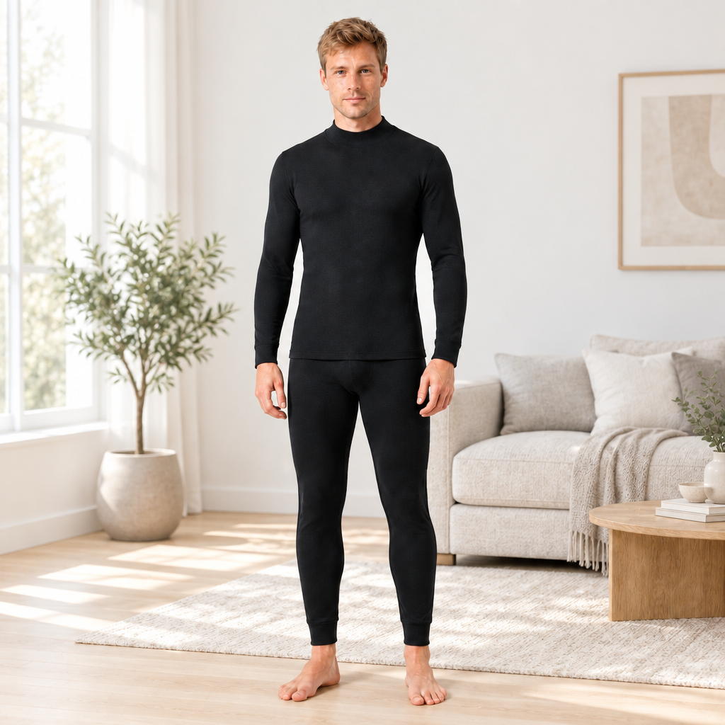 Experience Unmatched Comfort with Our Cashmere Thermal Couples Set