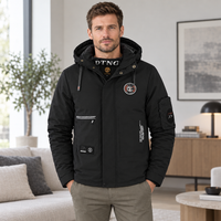 Winter heren outdoor winddichte warme reisjas met capuchon, casual modieuze sportwaterdichte klim- en trekjas herenmantel