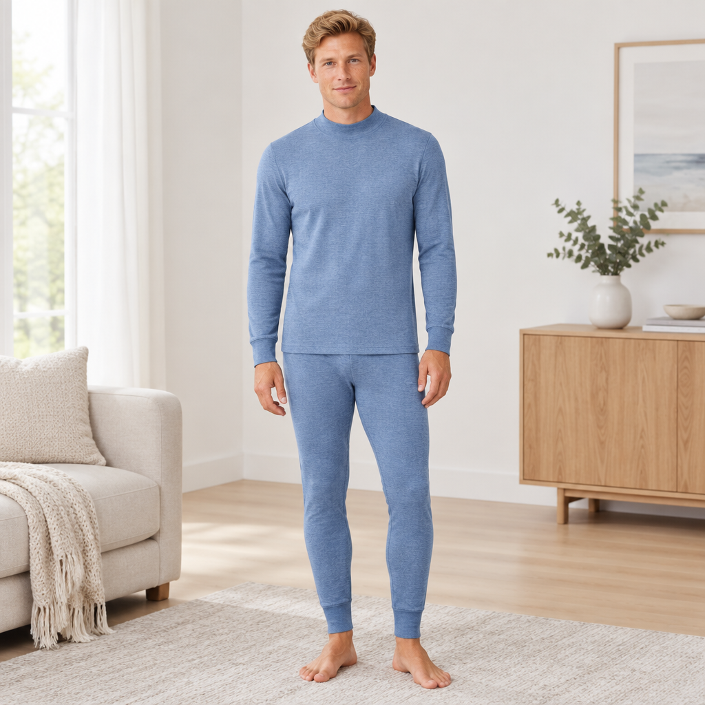 Cozy Cashmere Thermal Couples Set for Autumn & Winter Comfort
