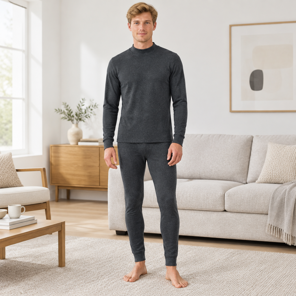Experience Unmatched Comfort with Our Cashmere Thermal Couples Set