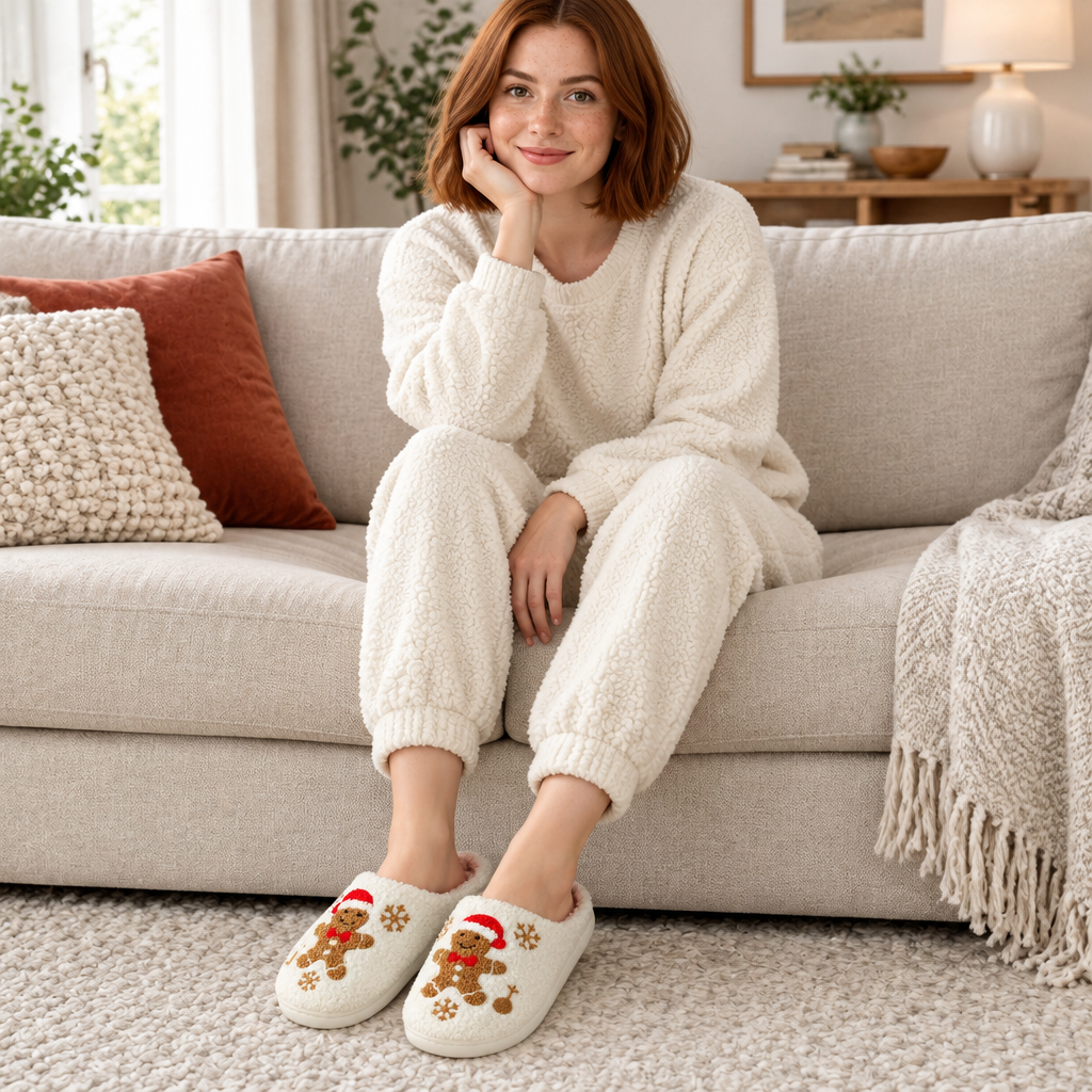 Cozy Winter Gingerbread Slippers for Ultimate Comfort