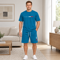 Men's Summer Tracksuit Set - 2-Piece Short Sleeve O-Neck Running Suit Plus Size T-shirt